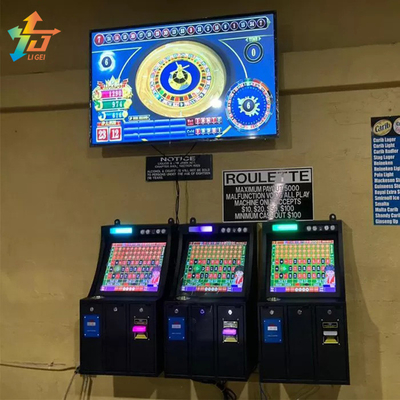 Wall Mega Casino Roulette Table Jackpot Casino Slot Game Machine For 3 Players