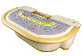 102 Inch Wooden Casino Baccarat Table Luxury Gambling Poker Table For 8 Seats