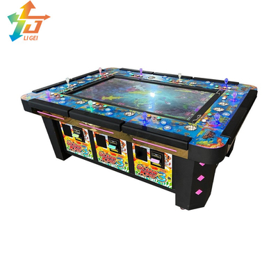10 Players Fish Game Tables 55 Inch Fish Arcade Machine Cabinet With Bill Acceptor