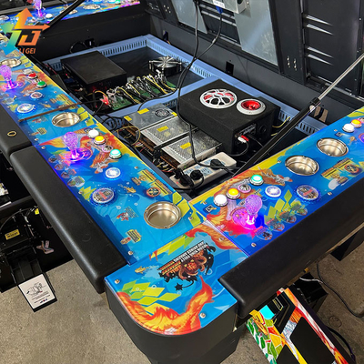 10 Players Fish Gaming Table Machine Metal Box Cabinet 1080p Resolution