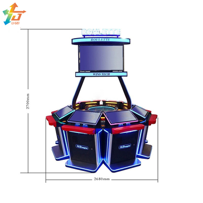 8 Players Roulette Gambling Machine 23.8 Inch Casino Roulette Jackpot Machine